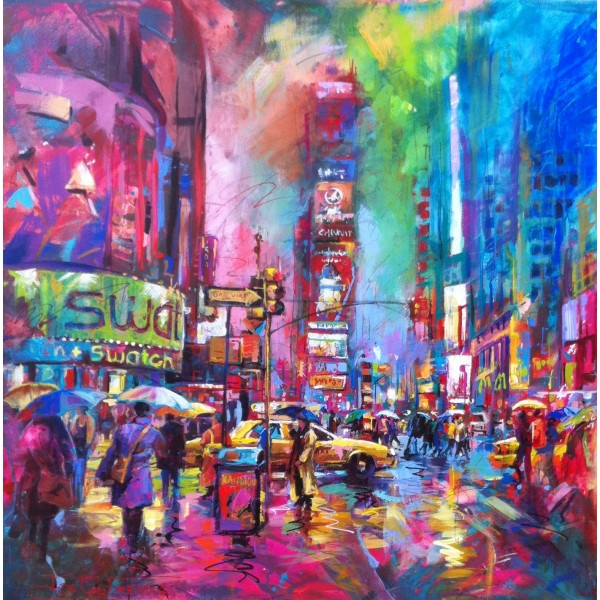 Times Square, New York in the rain